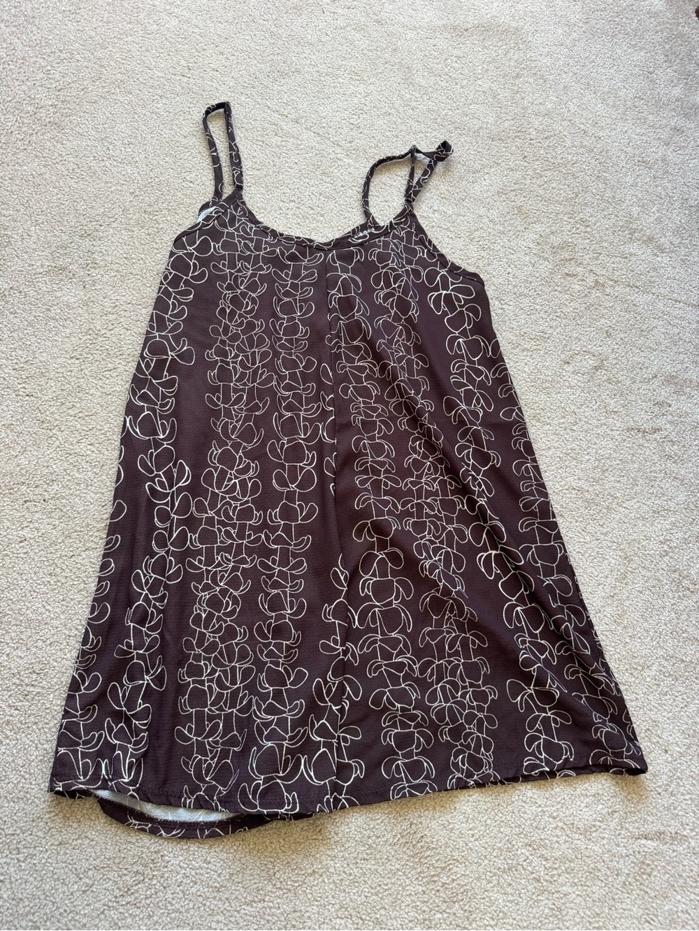 Floral flowy brown and white romper